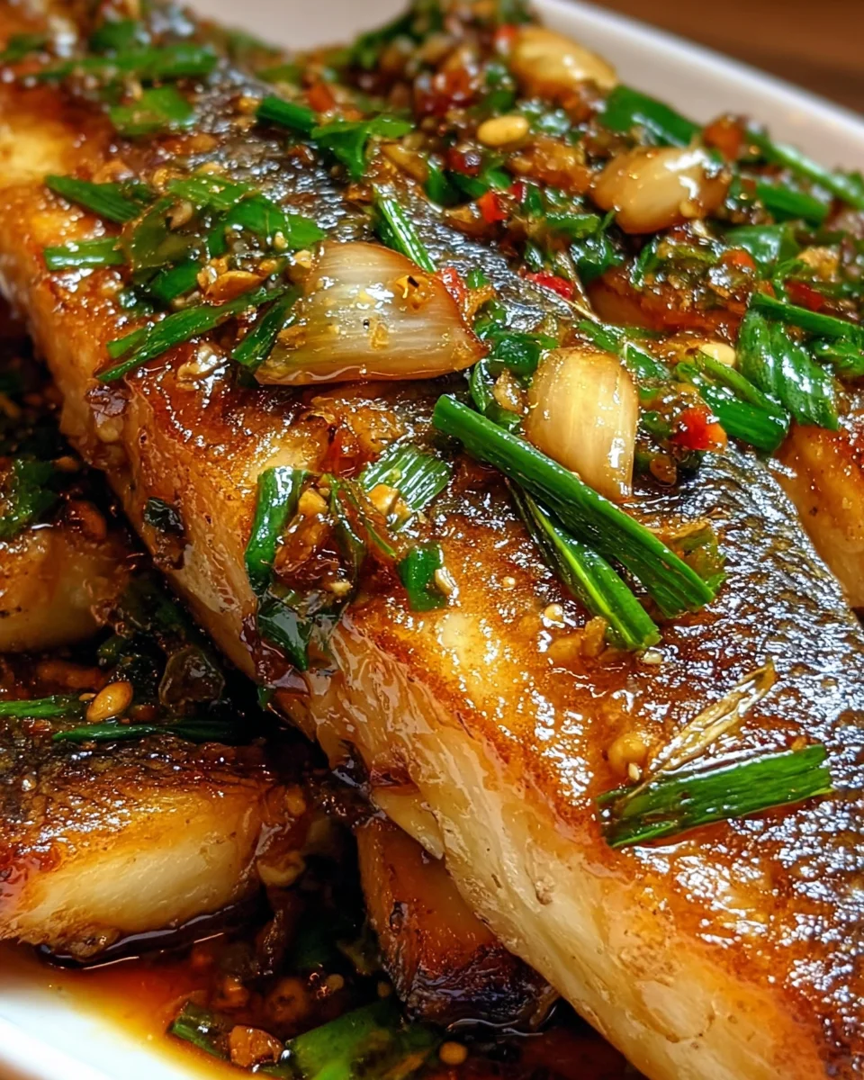 Ginger Onion Fried Sea Bass 24 Ginger Onion Fried Sea Bass