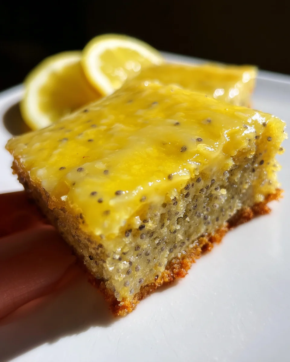Glazed Lemon Poppy Seed Bars
