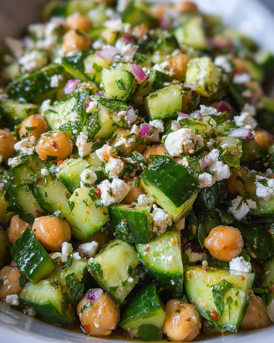 Herby Cucumber Salad with Feta and Chickpeas 30 Herby Cucumber Salad with Feta and Chickpeas