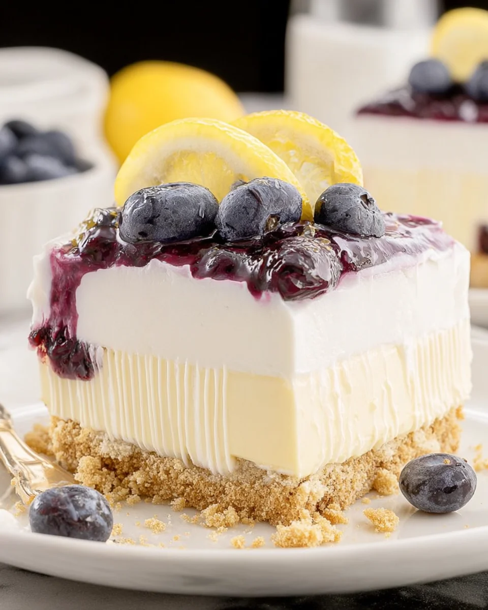 No Bake Lemon Blueberry Dessert 20 No Bake Lemon Blueberry Dessert