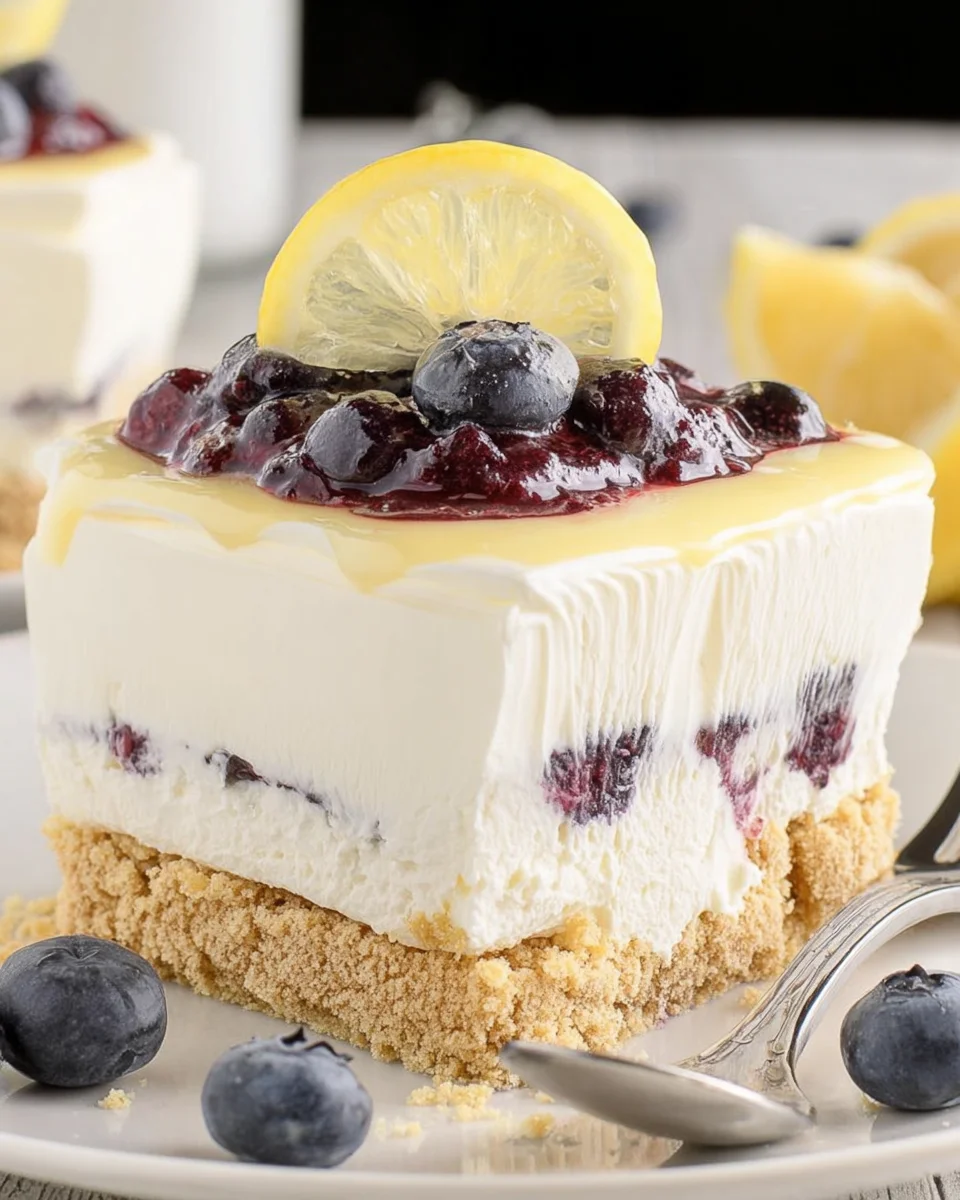 No Bake Lemon Blueberry Dessert 19 No