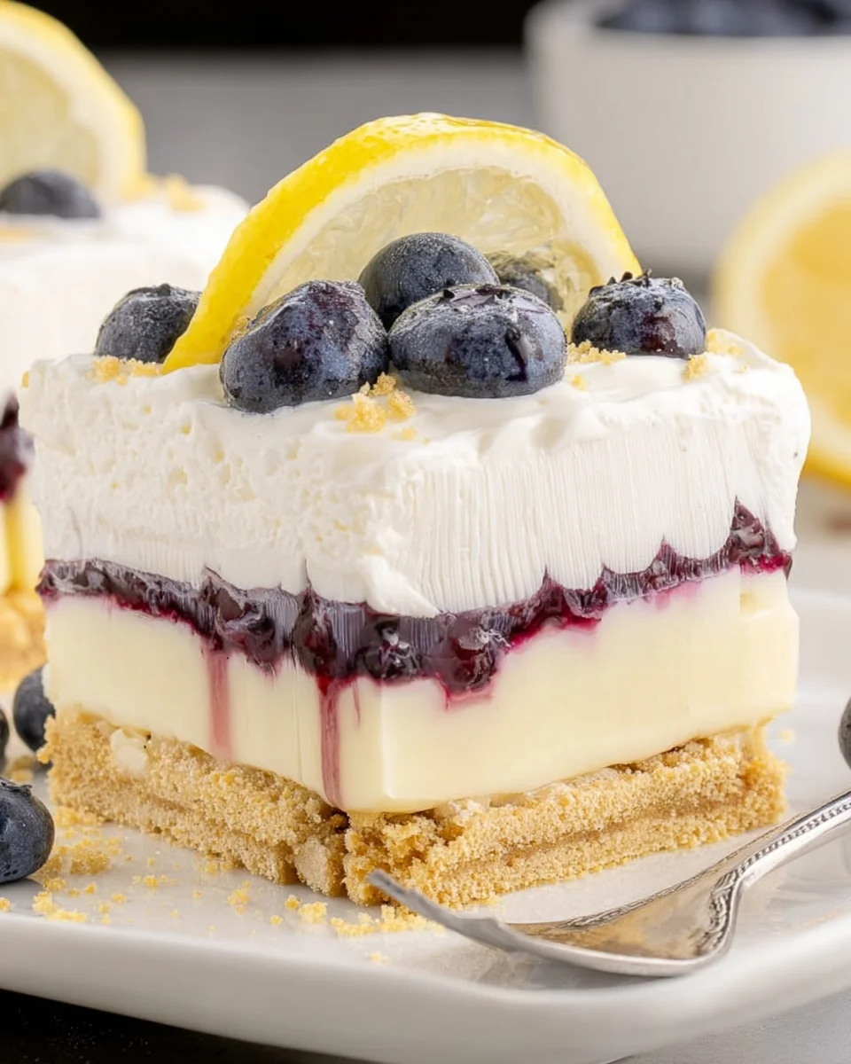 No Bake Lemon Blueberry Dessert 20 No