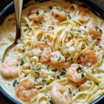 One Pot Shrimp and Crab Alfredo