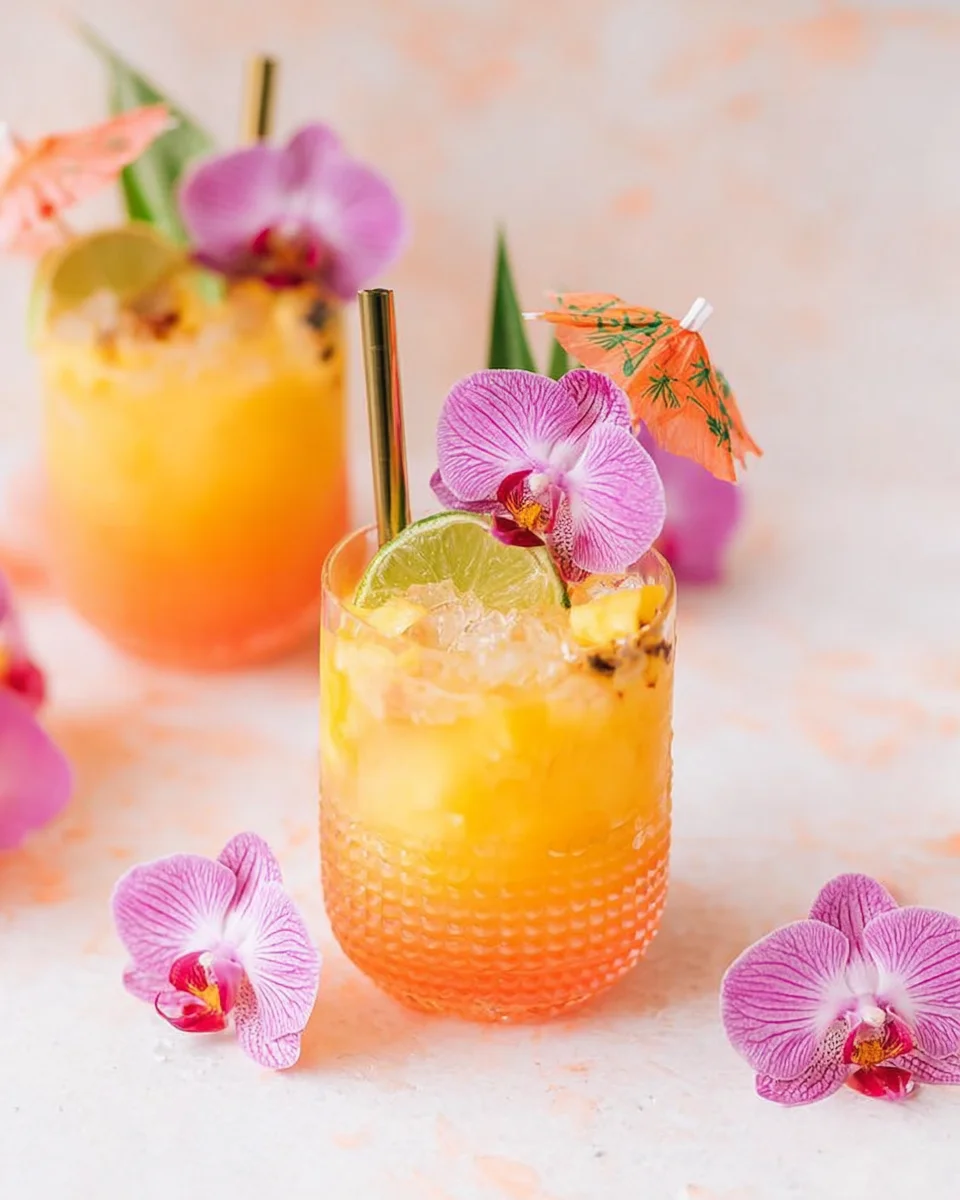 Pineapple Mango Rum Punch Recipe That is Almost too Pretty to Drink