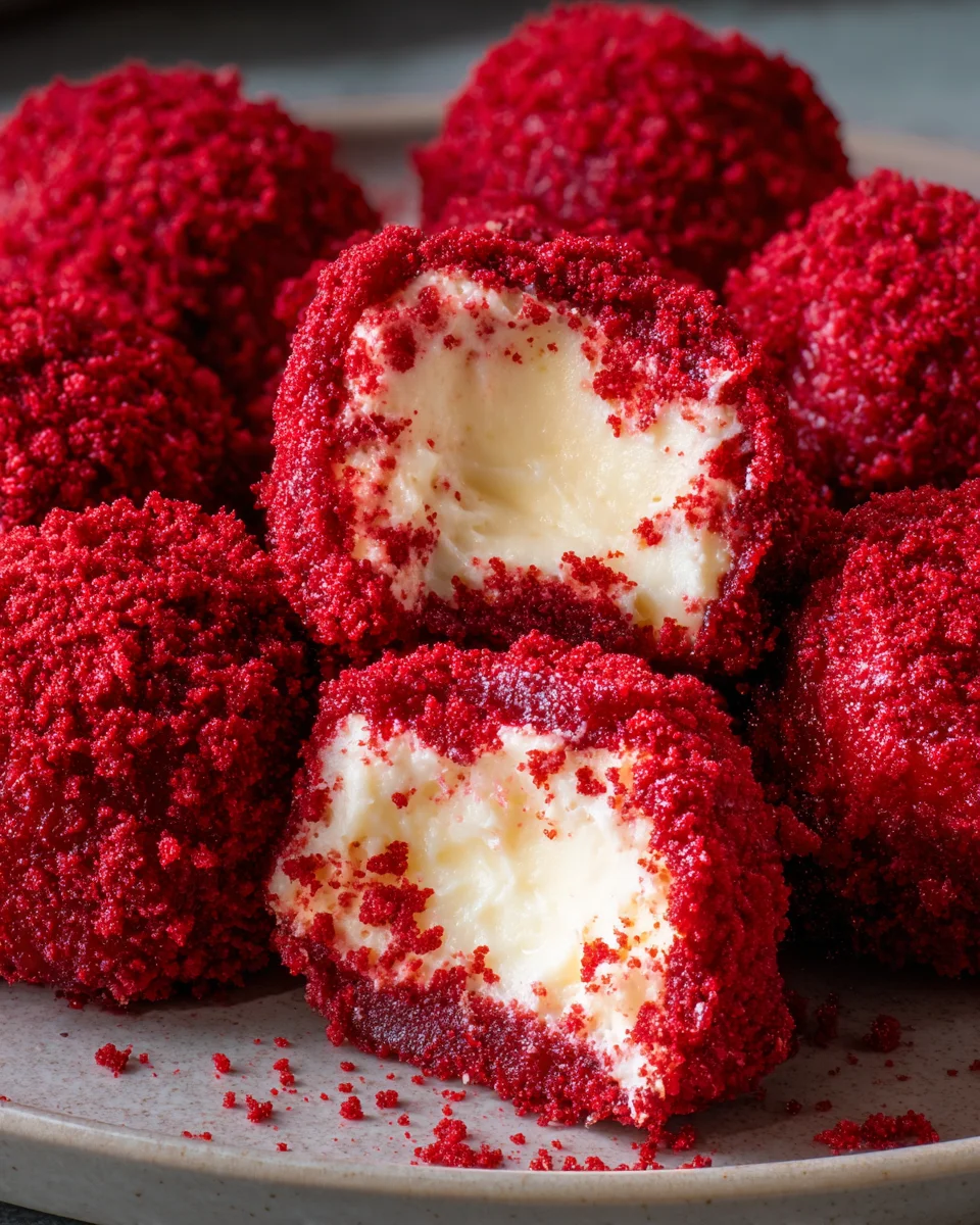 Red Velvet Cheesecake Bites 18 Red