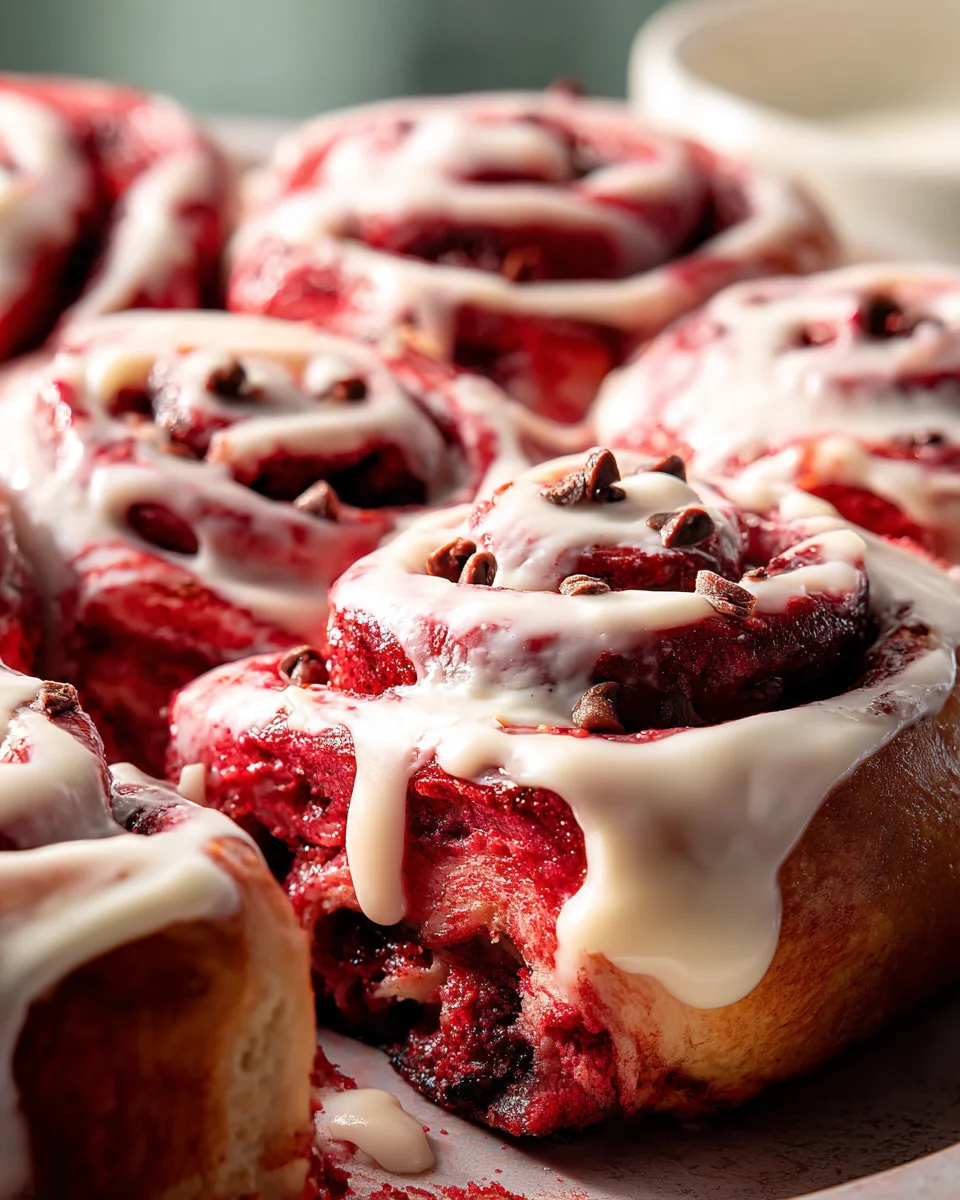 Red Velvet Cinnamon Rolls 33 Red