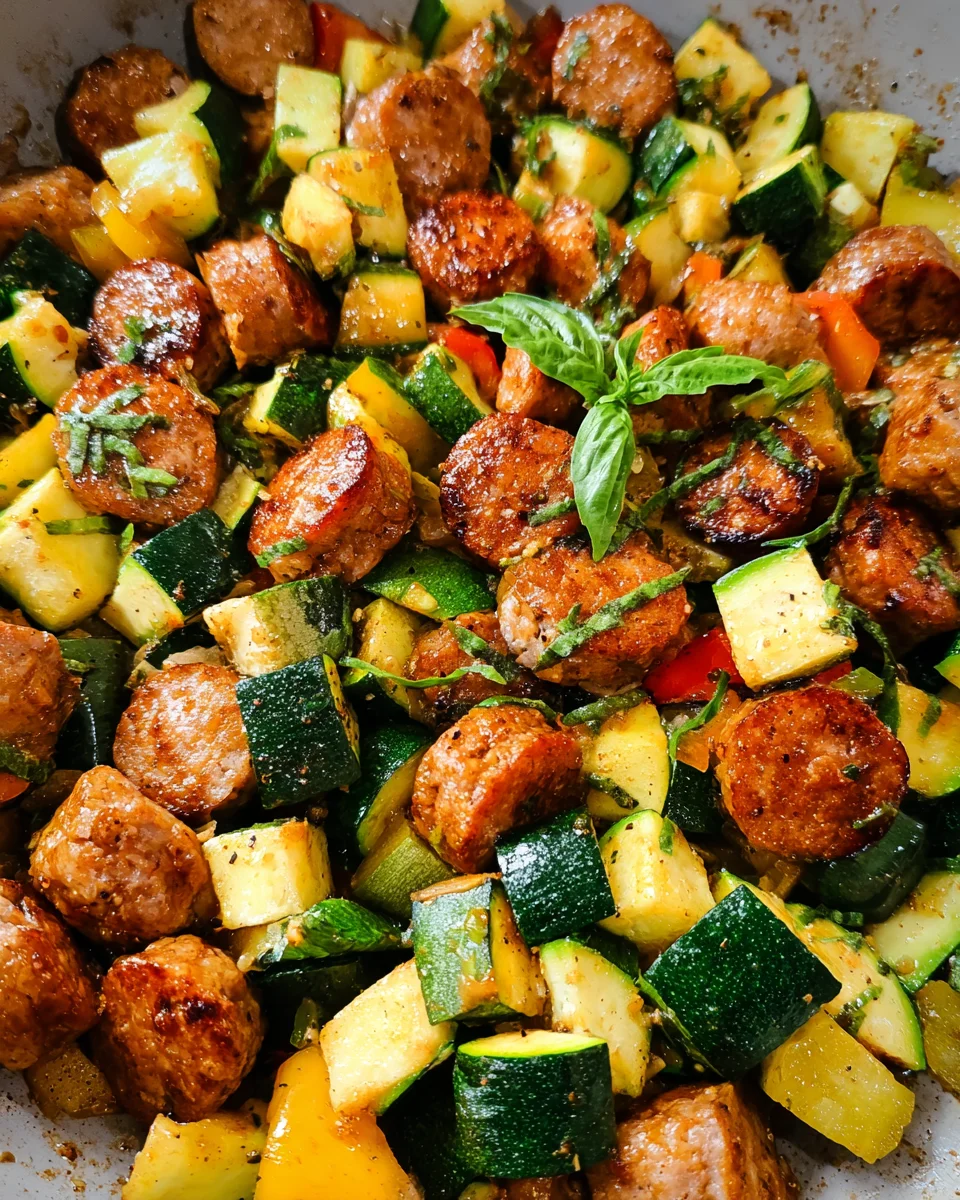 Skillet Sausage and Zucchini 22 Skillet