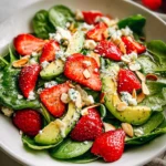 Strawberry Avocado Spinach Salad with Poppyseed Dressing