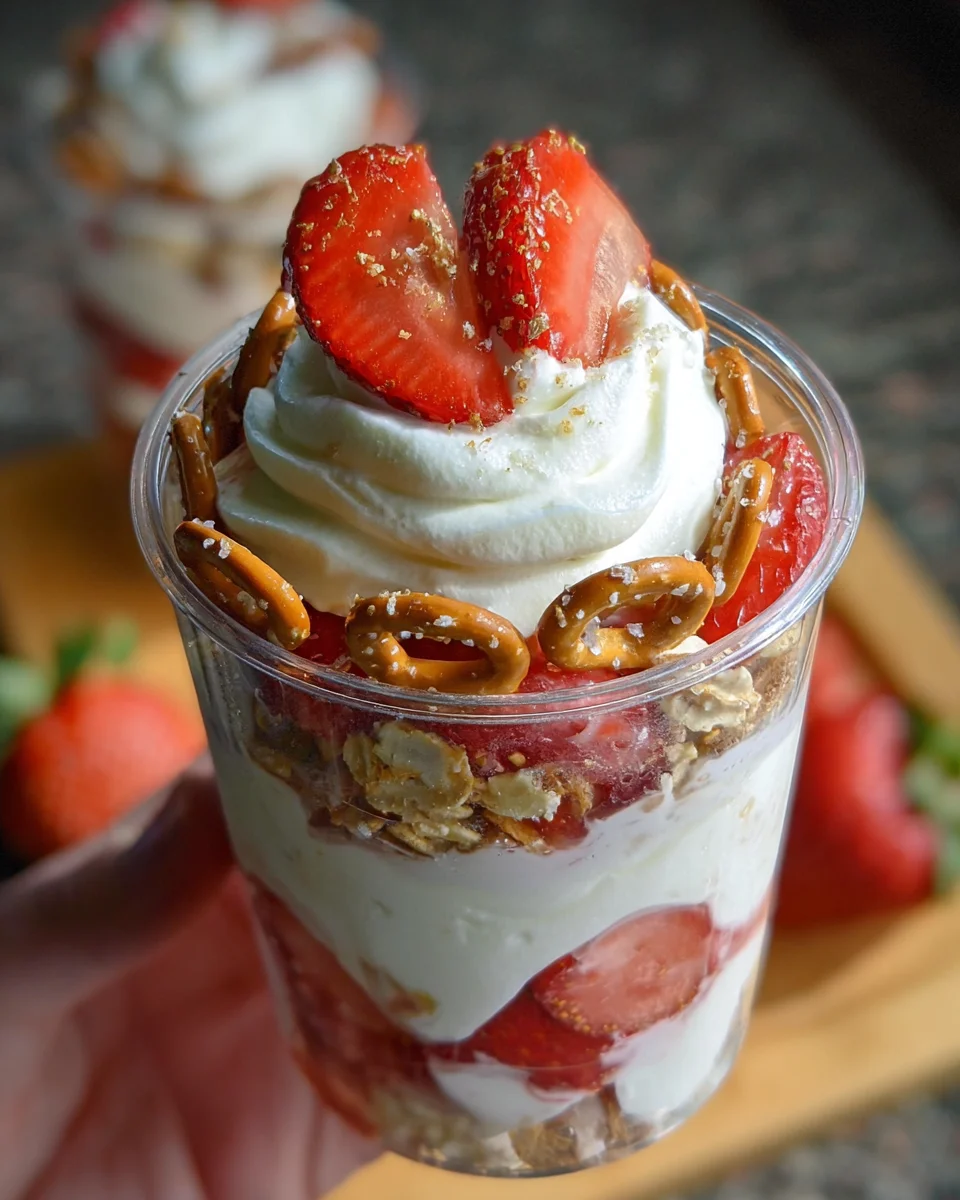 Strawberry Pretzel Salad Parfaits