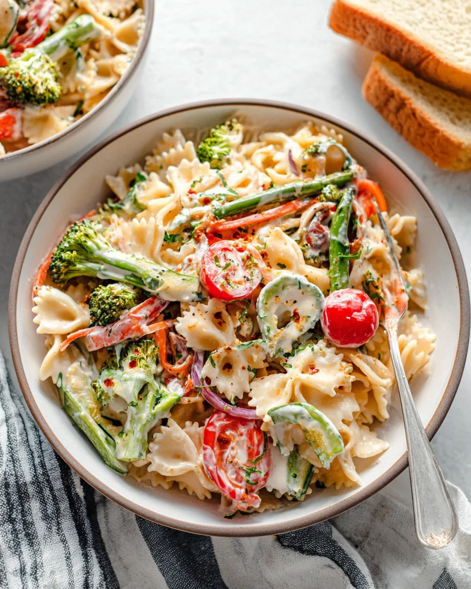 Vegan Pasta Primavera with Creamy Garlic Cashew Sauce 24 Vegan