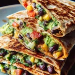 Vegan Quesadillas with Black Beans and Avocado