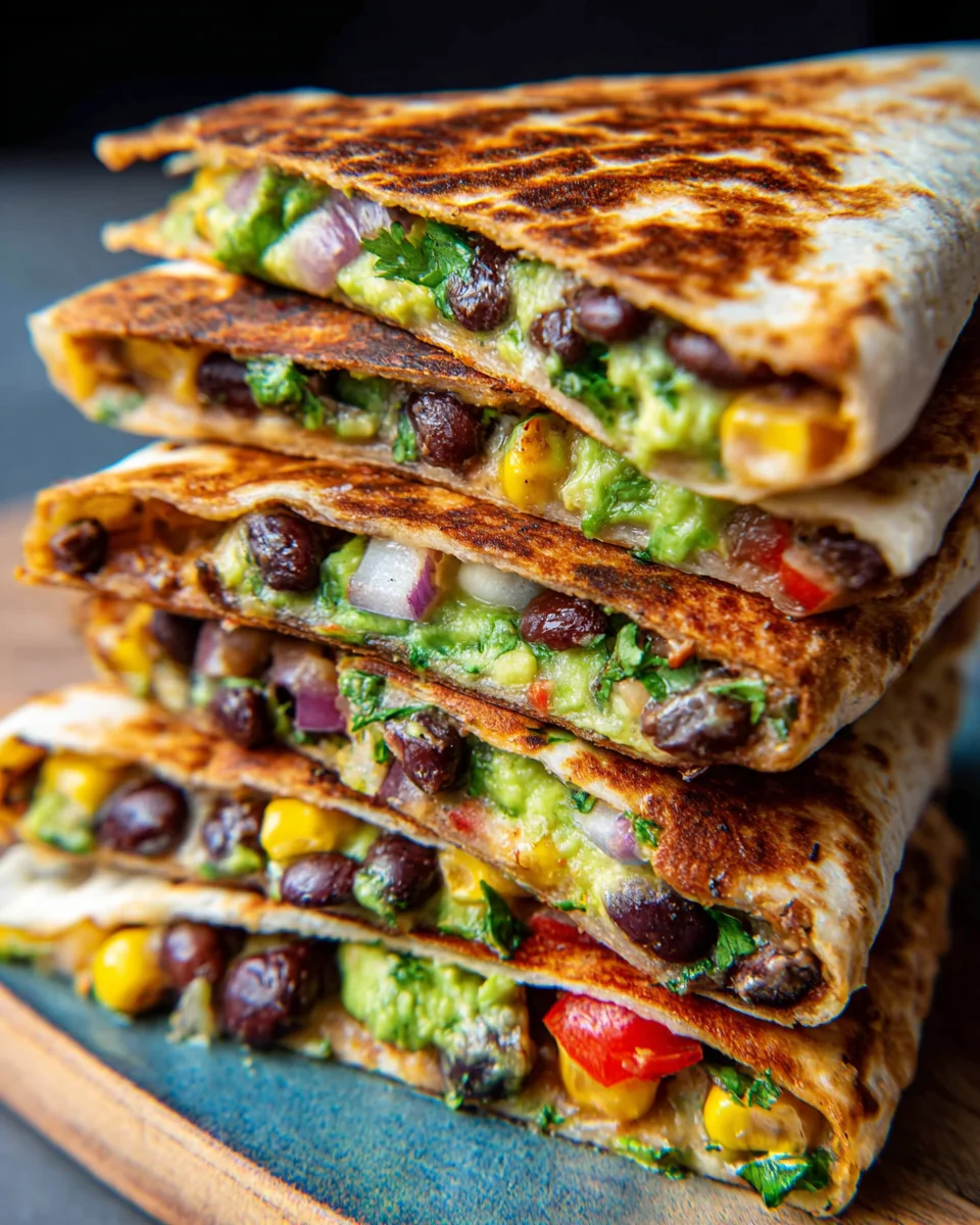 Vegan Quesadillas with Black Beans and Avocado 21 Vegan