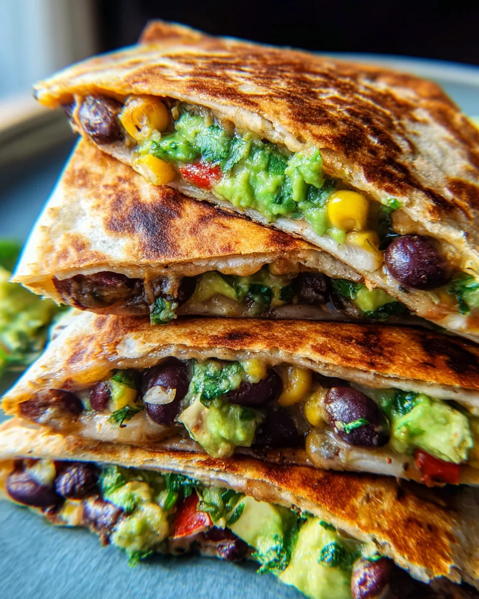 Vegan Quesadillas with Black Beans and Avocado 22 Vegan