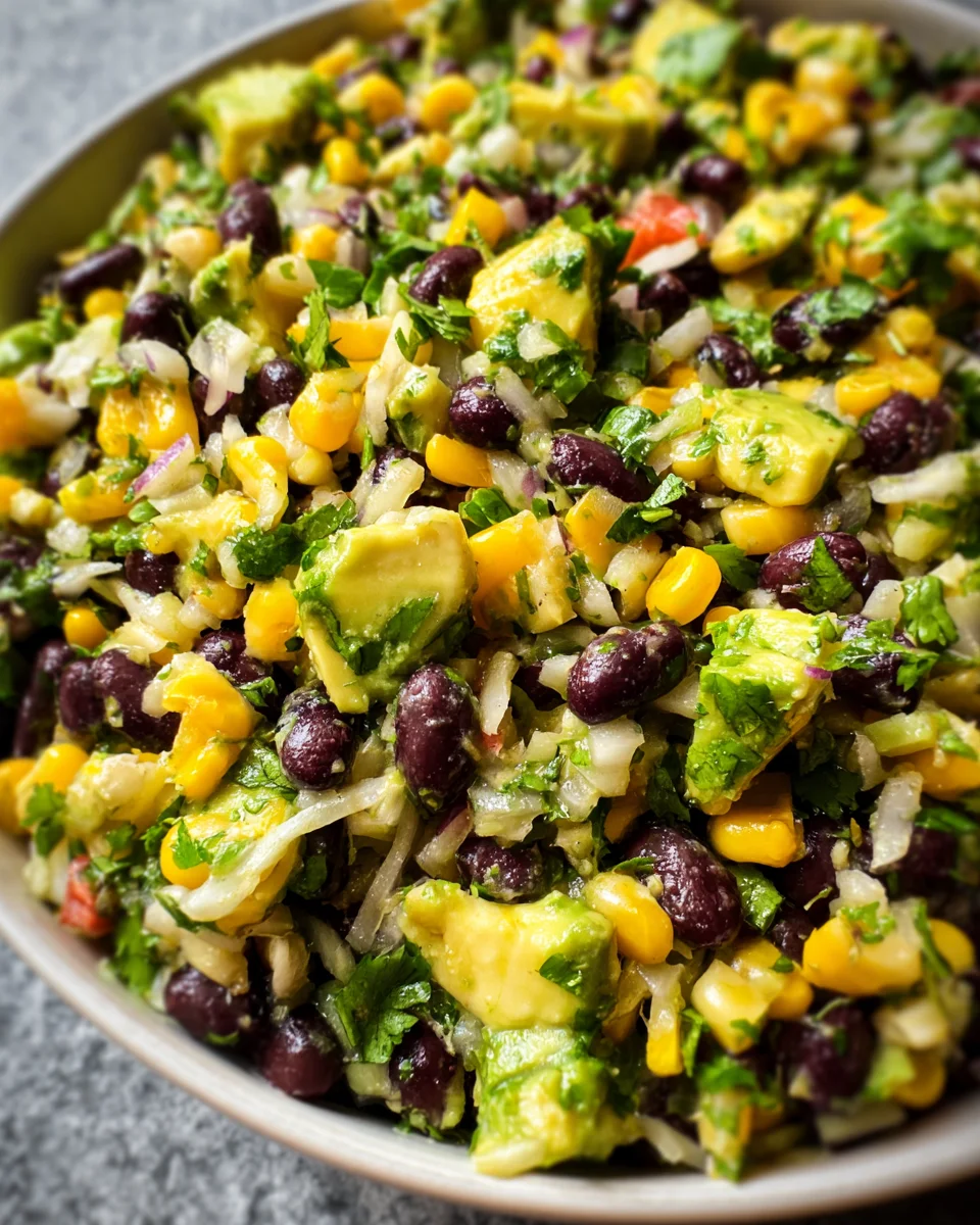 Black Bean Corn Avocado Salad 22 Black