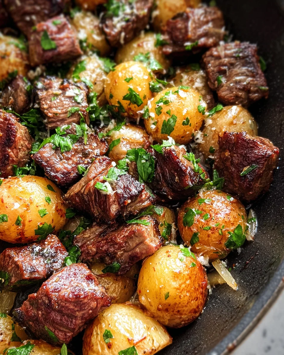 Slow Cooker Garlic Butter Beef Bites & Potatoes 29 Slow