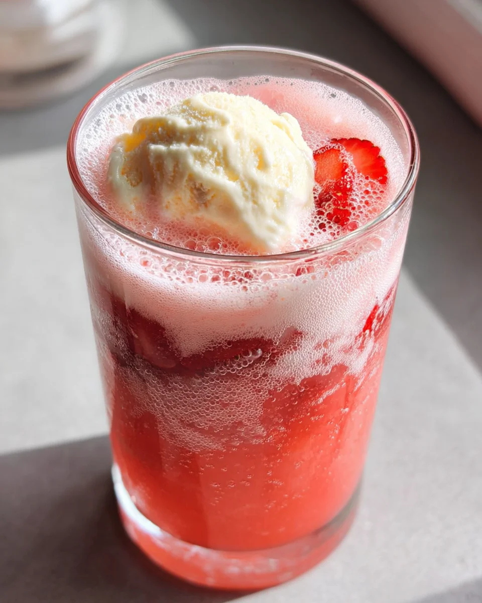 Sparkling Strawberry Float